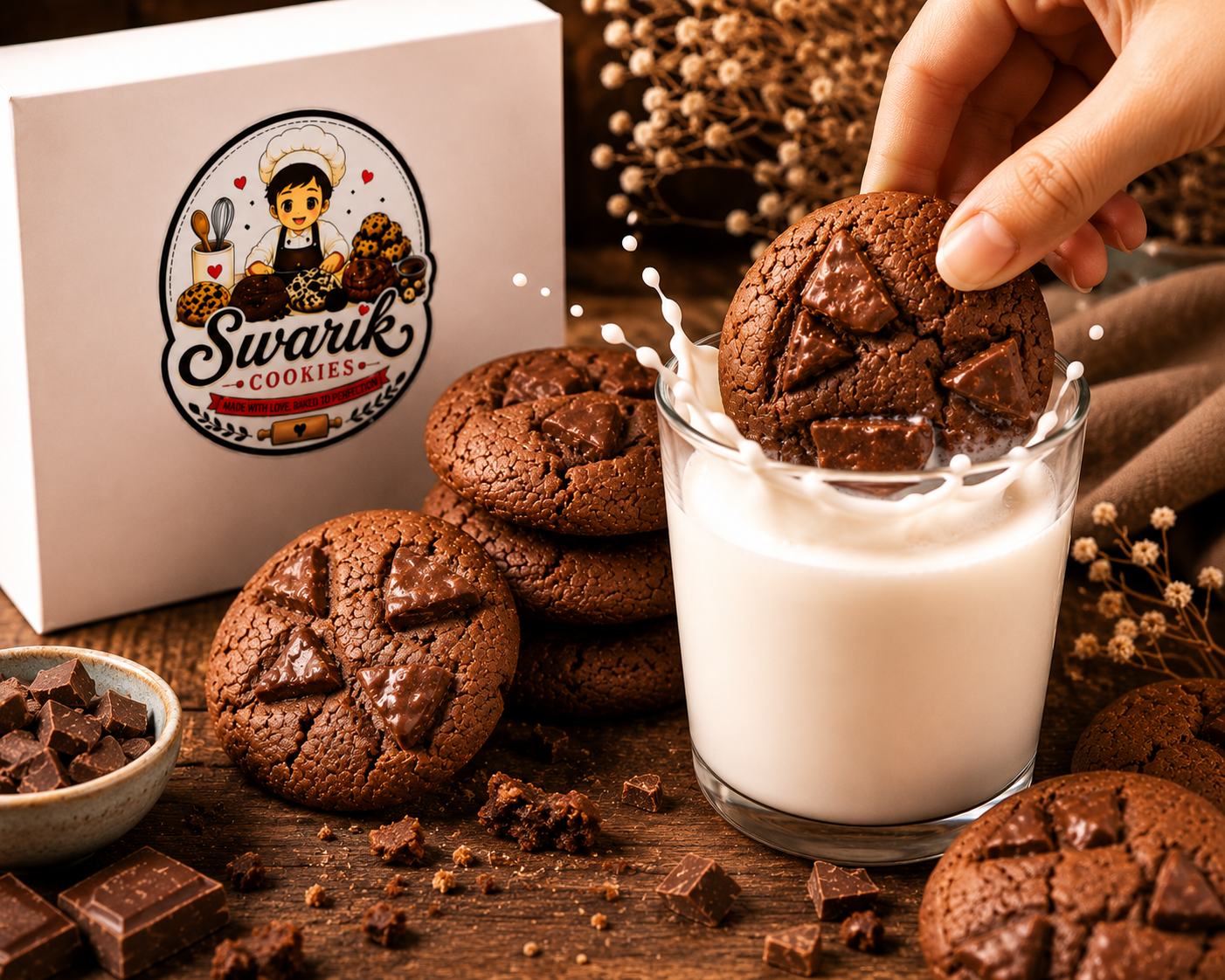 Double Chocolate Cookies – 200g | Pack of 5 |