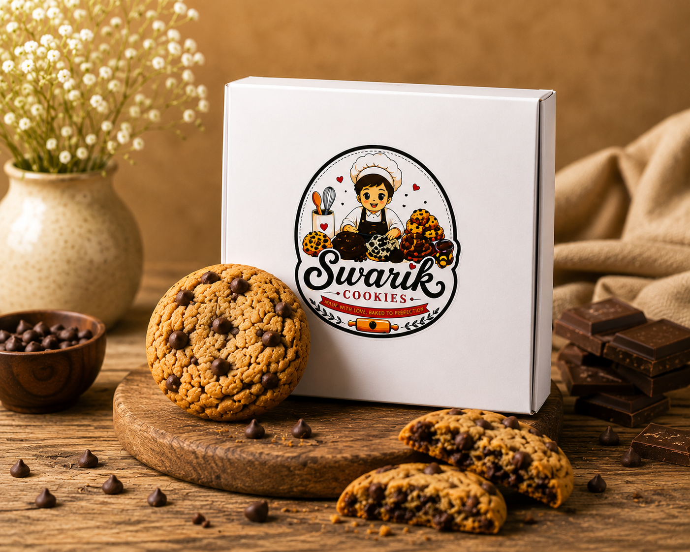 Chocolate Chip Cookies – 320g | Pack of 8 |